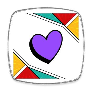 Love Art - Viereckiger Kühlschrankmagnet - Weiß - Vorne