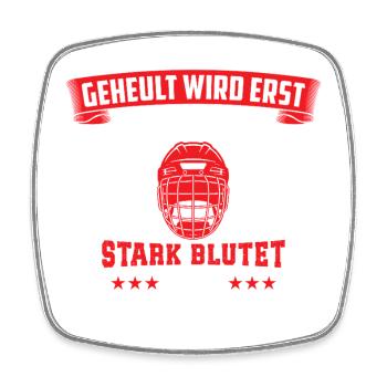 Eishockey - Square fridge magnet - white - Front