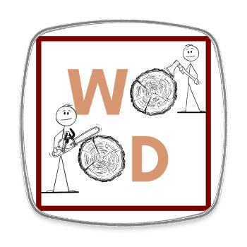 minimalistisches Design für Baumringe - Viereckiger Kühlschrankmagnet - Weiß - Vorne