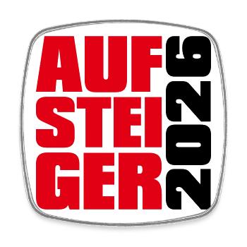 Aufsteiger 2026 Aufstieg - Viereckiger Kühlschrankmagnet - Weiß - Vorne