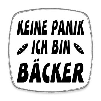 Bäcker - Viereckiger Kühlschrankmagnet - Weiß - Vorne