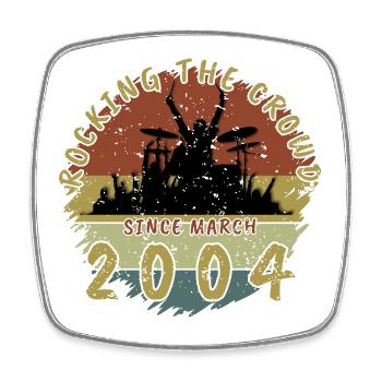 22e anniversaire Faire vibrer la foule DRM 03/2004 - Magnet carré - blanc - Devant