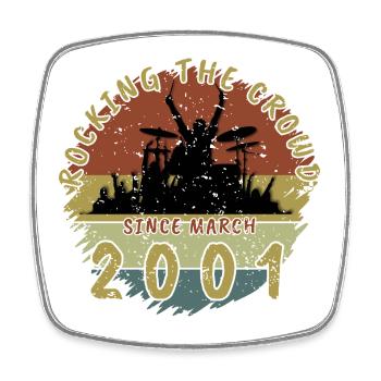 25e anniversaire Faire vibrer la foule DRM 03/2001 - Magnet carré - blanc - Devant