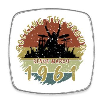 65e anniversaire Faire vibrer la foule DRM 03/1961 - Magnet carré - blanc - Devant
