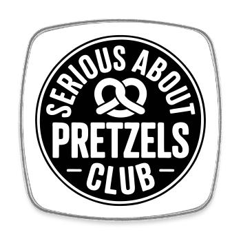 Pretzel Lovers Serious about Pretzels Bäcker - Square fridge magnet - white - Front