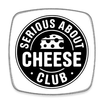 Käse - Serious about cheese club - Käseliebhaber - Viereckiger Kühlschrankmagnet - Weiß - Vorne