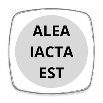 Alea Iacta est - Square fridge magnet - white - Front