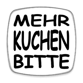 Cake - Square fridge magnet - white - Front