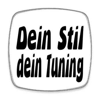 tuning - Square fridge magnet - white - Front