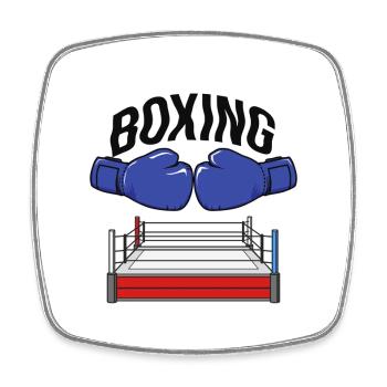 Boxen - Viereckiger Kühlschrankmagnet - Weiß - Vorne