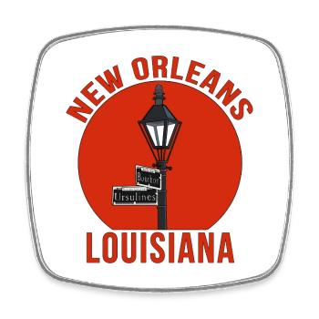 New Orleans, Louisiana, Vereinigte Staaten - Viereckiger Kühlschrankmagnet - Weiß - Vorne