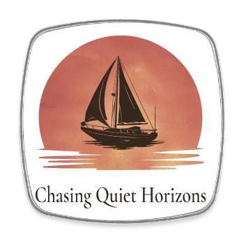 Chasing Quiet Horizons Sail Design - Square fridge magnet - white - Front
