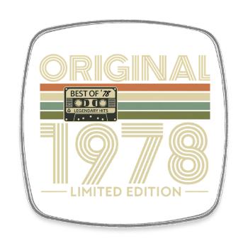Original 1978 Limited Edition Retro - Square fridge magnet - white - Front