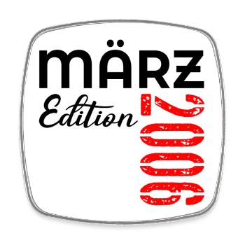 21st birthday March 2006 - Square fridge magnet - white - Front