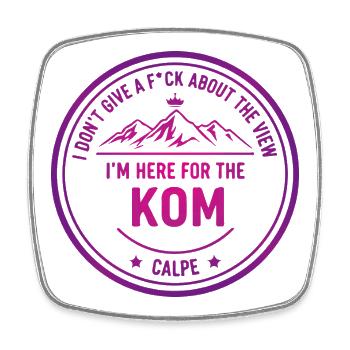 KOM Mountain Stamp Calpe - Magnet carré - blanc - Devant