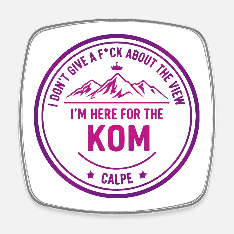 KOM Mountain Stamp Calpe - Square fridge magnet - white
