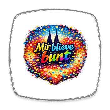Mir_blieve_bunt - Magnet carré - blanc - Devant