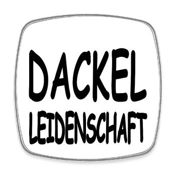 Dackel - Viereckiger Kühlschrankmagnet - Weiß - Vorne