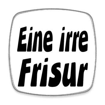 Frisur - Viereckiger Kühlschrankmagnet - Weiß - Vorne