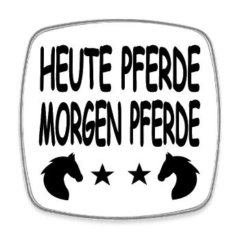 horses - Square fridge magnet - white - Front