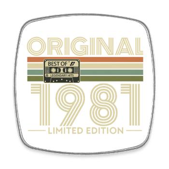 Original 1988 Edition Retro Cassette - Magnet carré - blanc - Devant