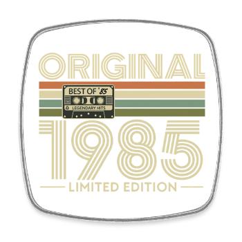 Original 1985 Limited Edition Retro Cassette - Square fridge magnet - white - Front