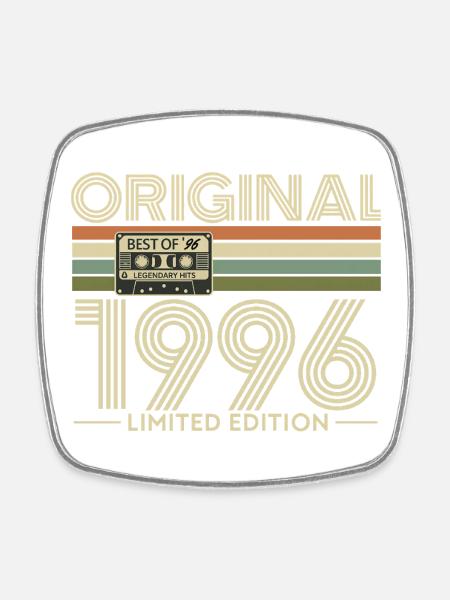 Originale limitierte Edition von 1996 - Viereckiger Kühlschrankmagnet - Weiß