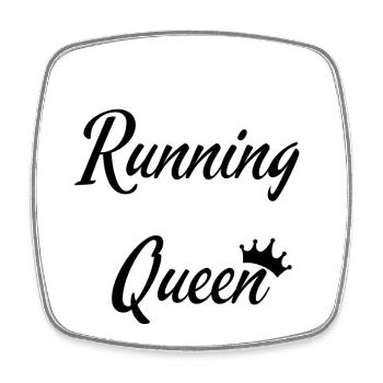 Running Queen - Square fridge magnet - white - Front