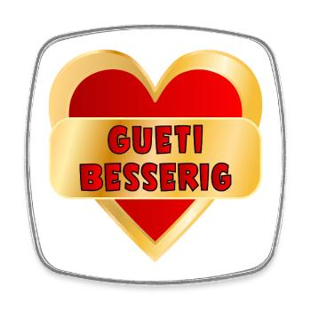 Get well soon Switzerland - Square fridge magnet - white - Front