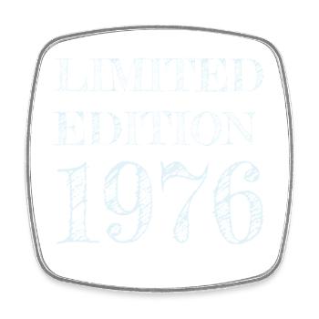 1976 50. Geburtstag - Viereckiger Kühlschrankmagnet - Weiß - Vorne