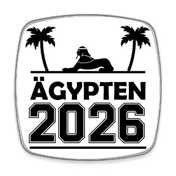 Égypte 2026 - Magnet carré - blanc - Devant
