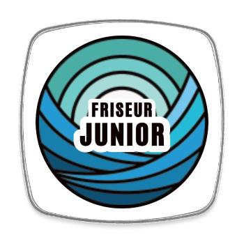 Friseur Junior Nachfolger Friseursohn Frisör Azubi - Viereckiger Kühlschrankmagnet - Weiß - Vorne