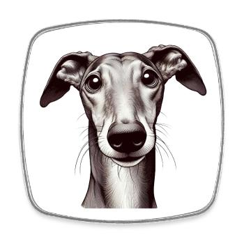 Galgo Girl - Square fridge magnet - white - Front