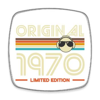 Original 1970 Limited Edition Retro - Square fridge magnet - white - Front