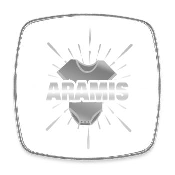 Baby Aramis - Viereckiger Kühlschrankmagnet - Weiß - Vorne