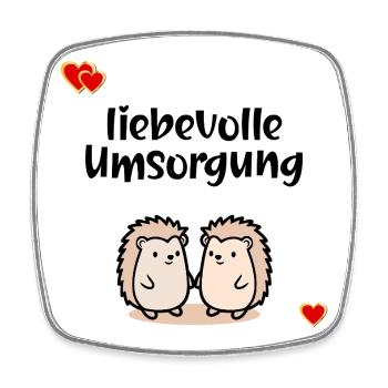 Danke Pflege Umsorgung - Viereckiger Kühlschrankmagnet - Weiß - Vorne