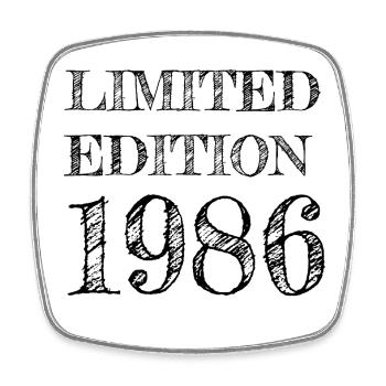 Millésime 1986 - Magnet carré - blanc - Devant