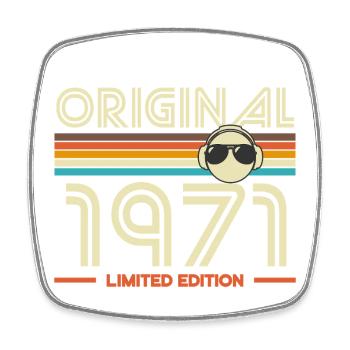 1971 Édition Limité Vintage - Magnet carré - blanc - Devant