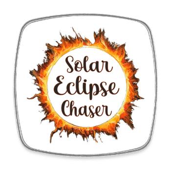 Solar eclipse chaser - Viereckiger Kühlschrankmagnet - Weiß - Vorne