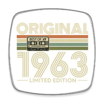 Original 1963 Limited Edition Vintage - Square fridge magnet - white - Front