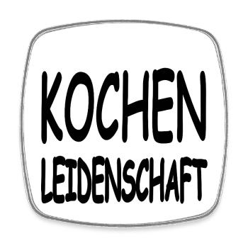Kochen - Viereckiger Kühlschrankmagnet - Weiß - Vorne