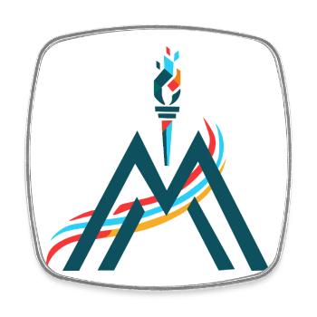 Symbole de la Montagne Flamme du Sommet - Magnet carré - blanc - Devant