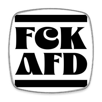 FCK AfD - Square fridge magnet - white - Front