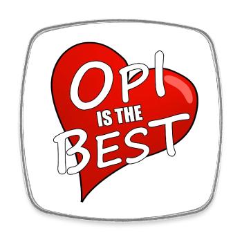 OPI IS THE BEST - Viereckiger Kühlschrankmagnet - Weiß - Vorne