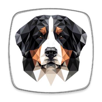 Berner Sennenhund Süße Hunde Schweizer Sennenhunde - Viereckiger Kühlschrankmagnet - Weiß - Vorne