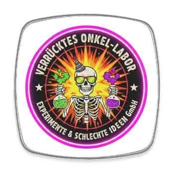 Verrücktes Onkel-Labor - Experimente & Ideen - Viereckiger Kühlschrankmagnet - Weiß - Vorne