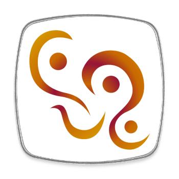 yoga_design_3 - Magnet carré - blanc - Devant