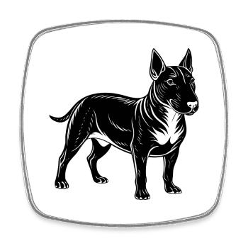 Bull Terriers - Square fridge magnet - white - Front