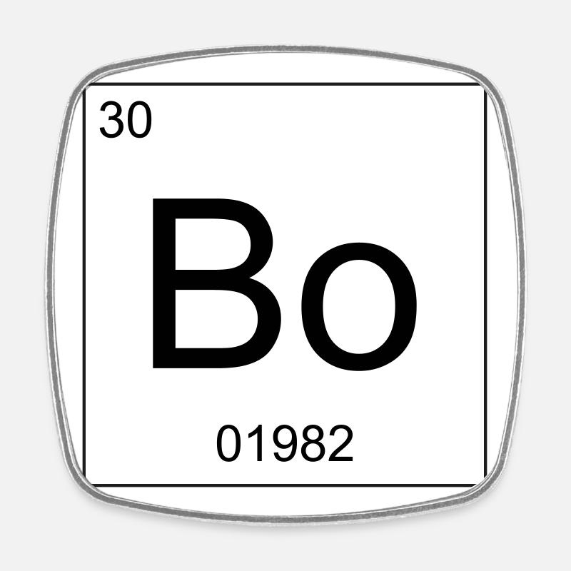 Bo - Magnet carré - blanc
