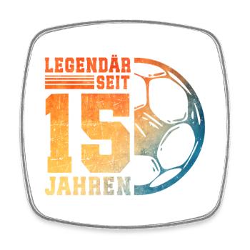 15e anniversaire Football 15 ans Adolescents - Magnet carré - blanc - Devant